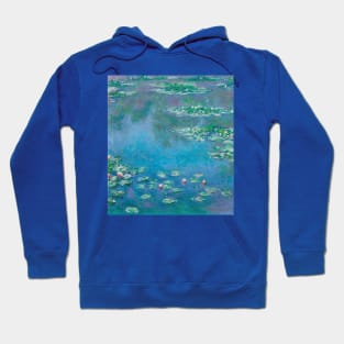 "Water Lillies in a Pond" Monet Painting Design Hoodie